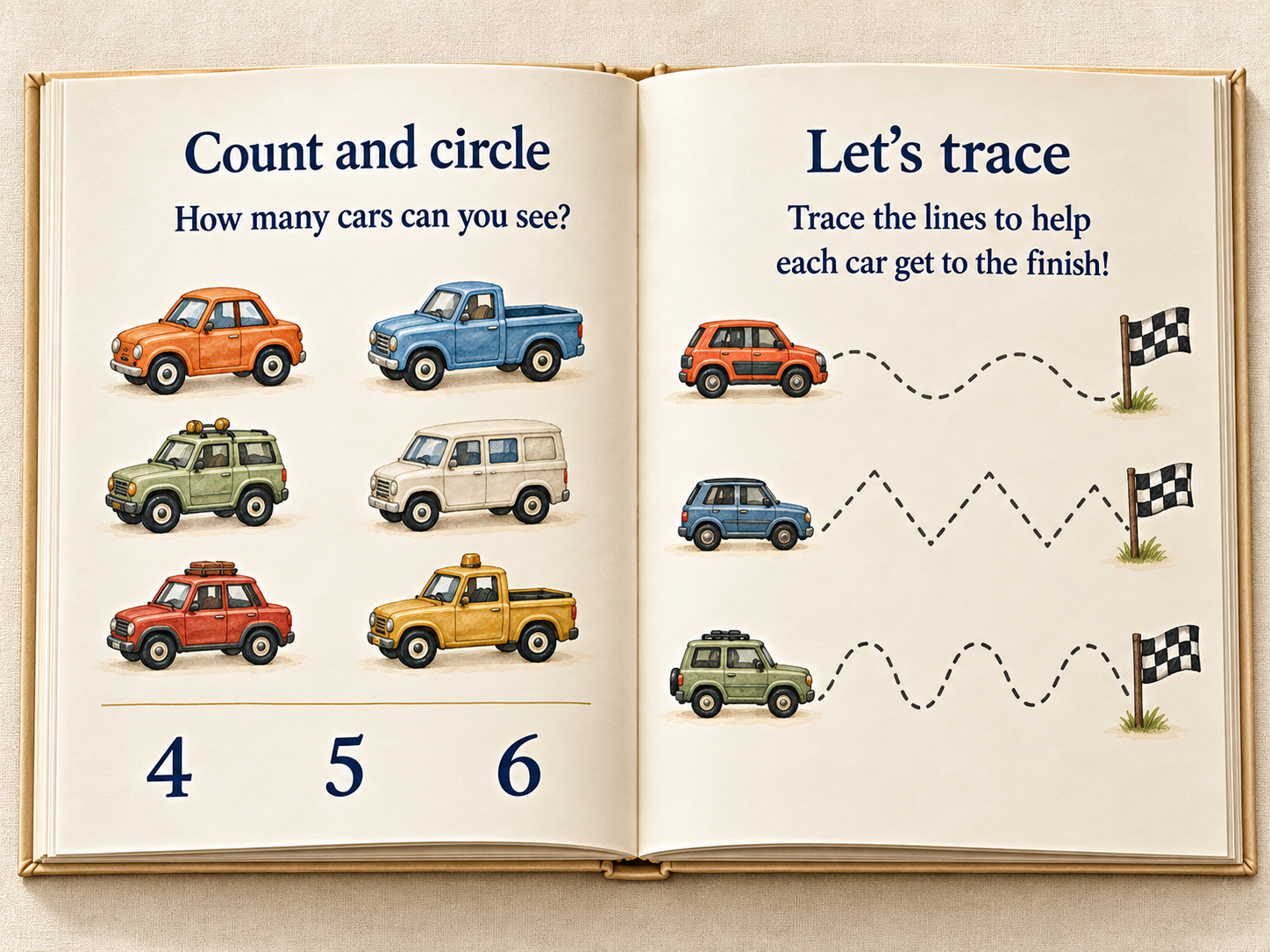 Count and circle & Let’s trace activity spread from Little Chapters