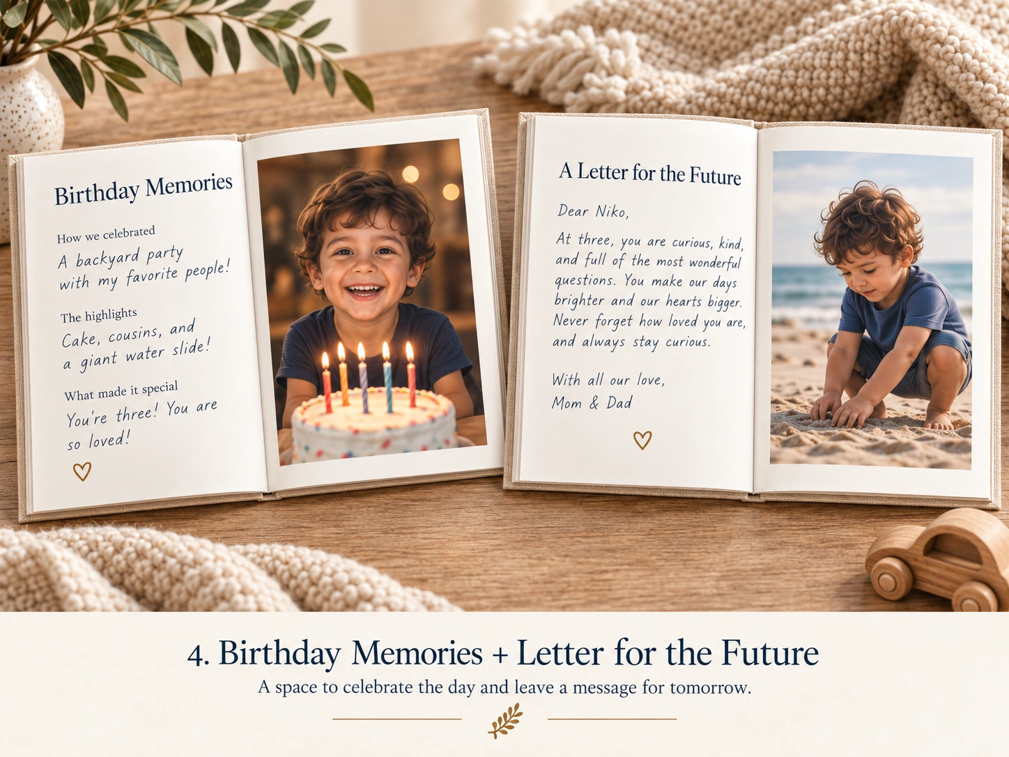 A letter for later: example spread from The Annual Chapter