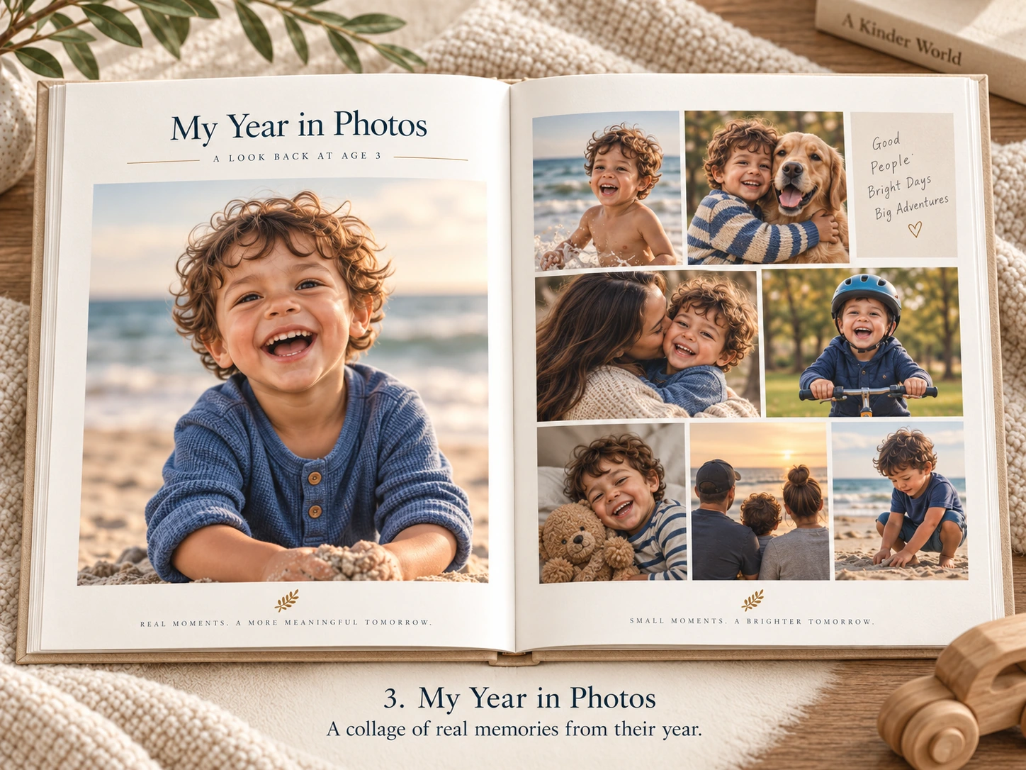Their year: example spread from The Annual Chapter